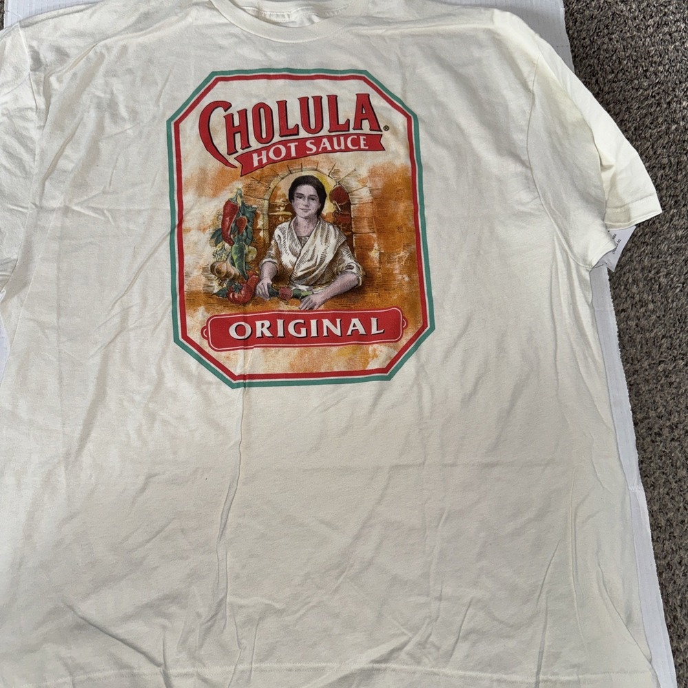 Cholula Men's 3XL White Graphic Print Hot Sauce Original T-Shirt